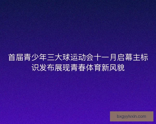 首届青少年三大球运动会十一月启幕主标识发布展现青春体育新风貌