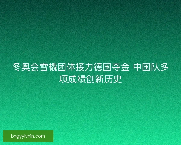 冬奥会雪橇团体接力德国夺金 中国队多项成绩创新历史
