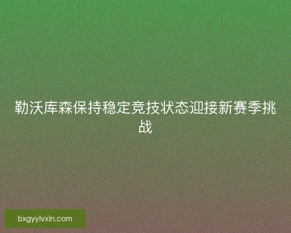 勒沃库森保持稳定竞技状态迎接新赛季挑战